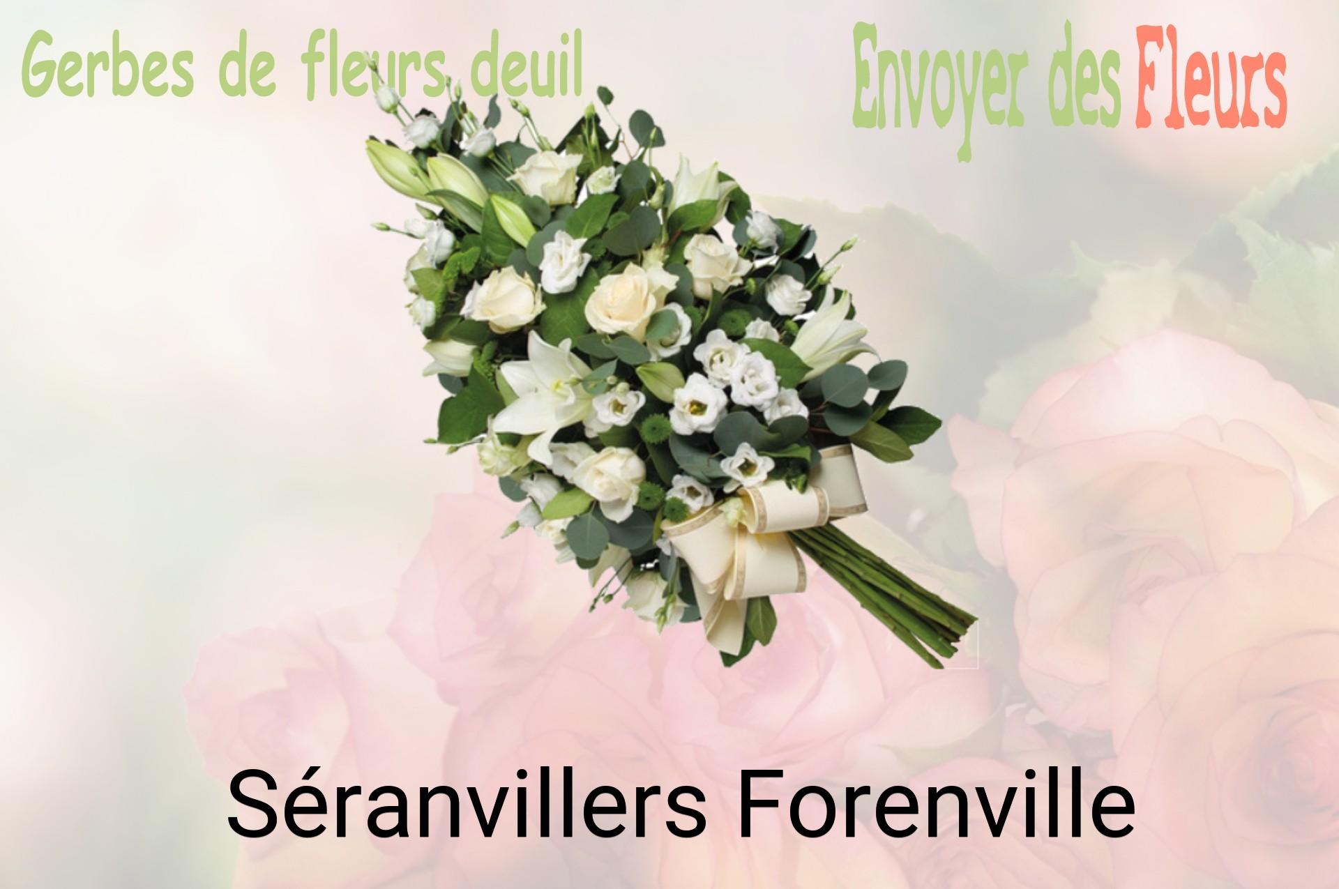 Gerbe de fleurs de deuil livrée à Séranvillers-Forenville